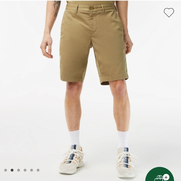 Men's Slim Fit Stretch Cotton Bermuda Shorts size US 42 color beige - Picture 2 of 10